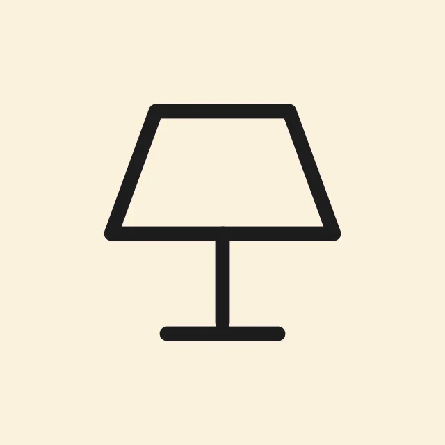 Ícone de luminária de mesa (exemplo)